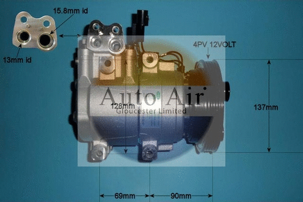 Compresseur, climatisation AUTO AIR GLOUCESTER 14-1030