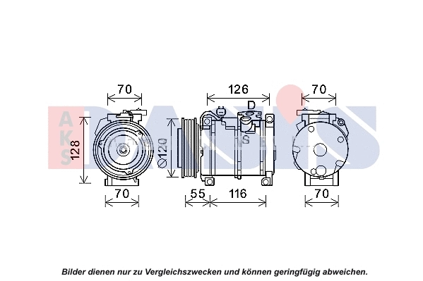 Compresseur, climatisation AKS DASIS 852812N