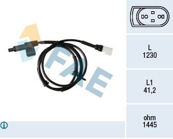 Capteur, vitesse de roue FAE 78355