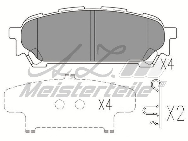 Kit de plaquettes de frein, frein à disque A.Z. Meisterteile AZMT-44-022-1691
