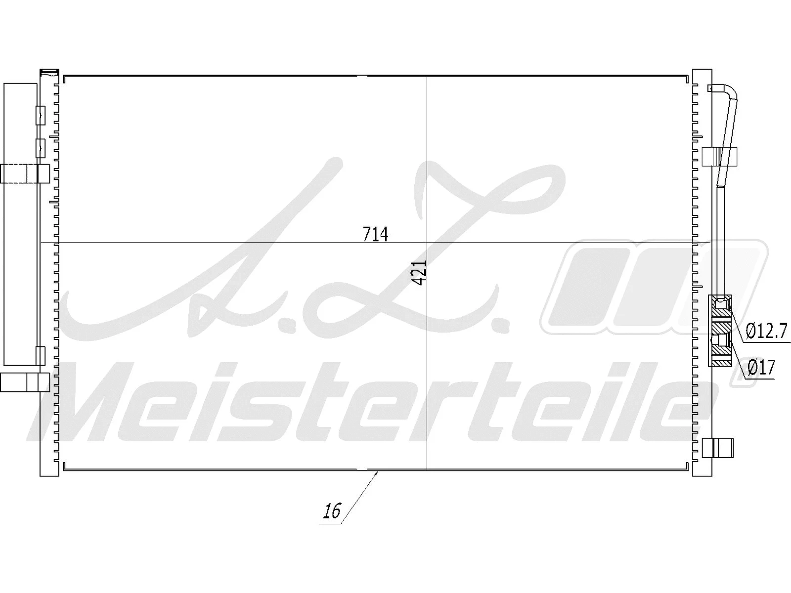 Condenseur, climatisation A.Z. Meisterteile AZMT-45-030-1532