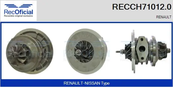 Groupe carter, turbocompresseur RECOFICIAL RECCH71012.0