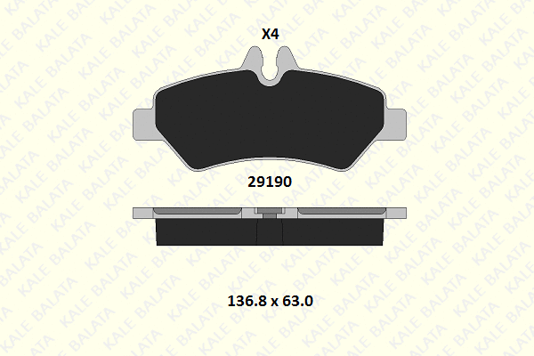 Kit de plaquettes de frein, frein à disque KALE 29190 190 24