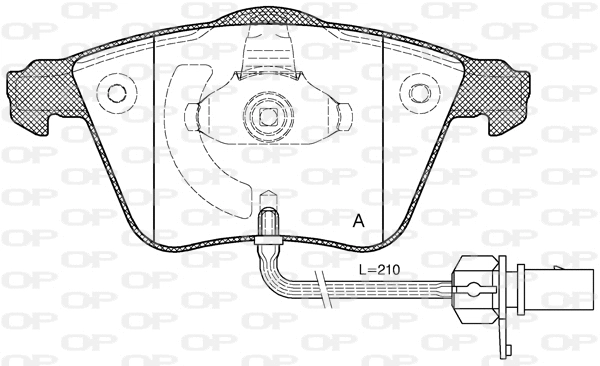 Kit de plaquettes de frein, frein à disque OPEN PARTS BPA0964.12