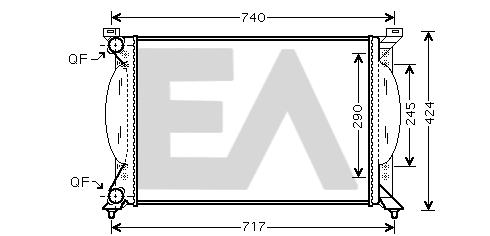 Radiateur, refroidissement du moteur EACLIMA 31R02037