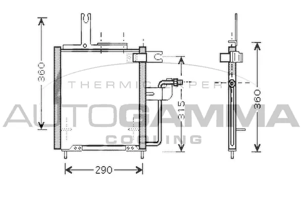 Condenseur, climatisation AUTOGAMMA 104457