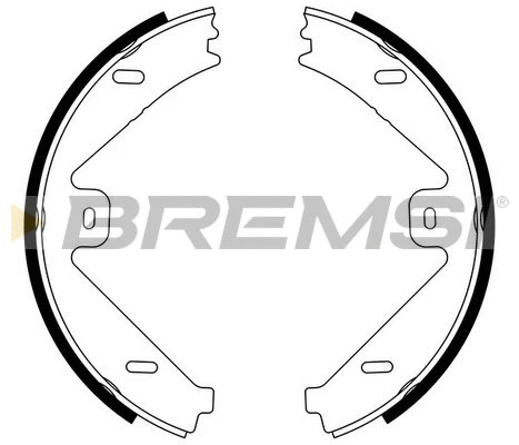 Jeu de mâchoires de frein, frein de stationnement BREMSI GF0319