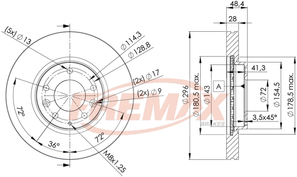 Disque de frein FREMAX BD-2063