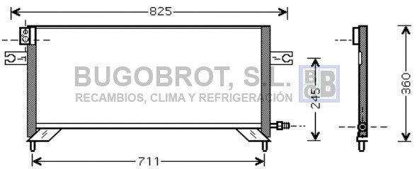 Condenseur, climatisation BUGOBROT 62-DN5204