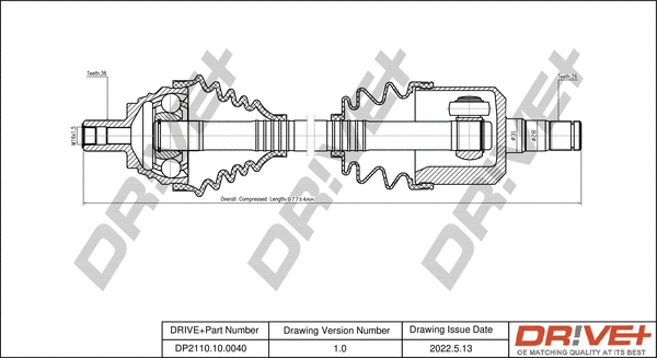 Arbre de transmission Dr!ve+ DP2110.10.0040