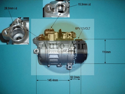 Compresseur, climatisation AUTO AIR GLOUCESTER 14-9756