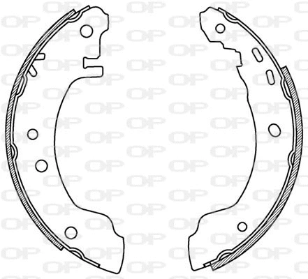 Jeu de mâchoires de frein OPEN PARTS BSA2168.00