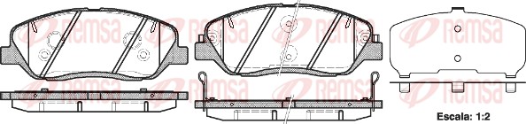 Kit de plaquettes de frein, frein à disque REMSA 1226.02