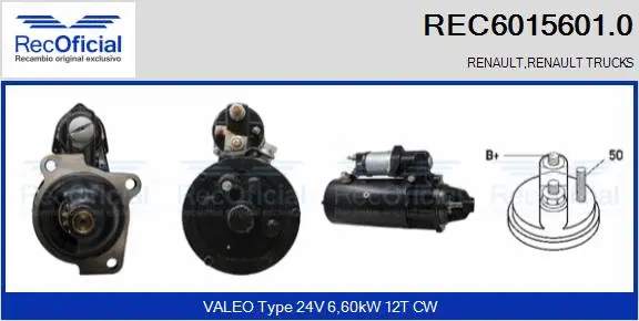 Démarreur RECOFICIAL REC6015601.0