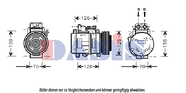 Compresseur, climatisation AKS DASIS 851032N