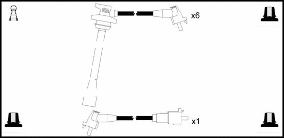 Kit de câbles d'allumage LEMARK HOES456