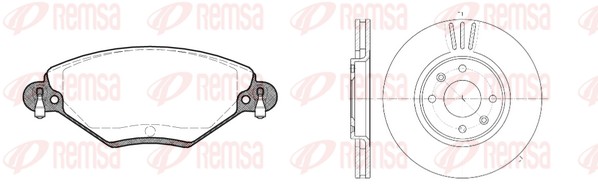 Kit de freins, frein à disques REMSA 8828.00