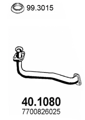 Tuyau d'échappement ASSO 40.1080