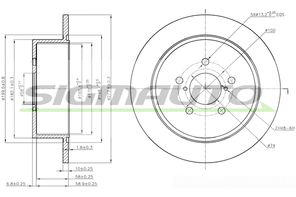 Disque de frein SIGMAUTO DBB903S