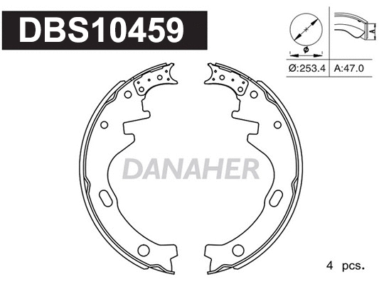Jeu de mâchoires de frein DANAHER DBS10459