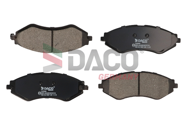 Kit de plaquettes de frein, frein à disque DACO Germany 325008