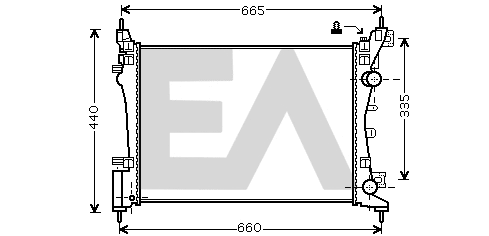 Radiateur, refroidissement du moteur EACLIMA 31R54212