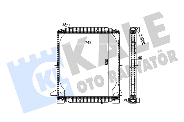 Radiateur, refroidissement du moteur KALE OTO RADYATÖR 352820