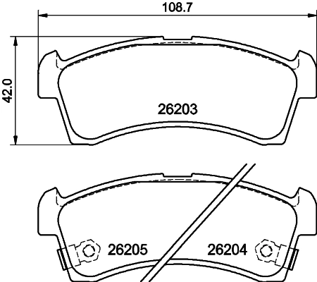 Kit de plaquettes de frein, frein à disque HELLA 8DB 355 040-481