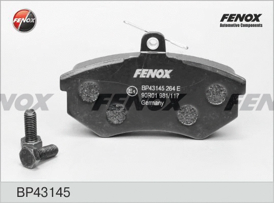 Kit de plaquettes de frein, frein à disque FENOX BP43145
