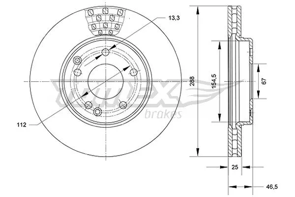 Disque de frein TOMEX Brakes TX 71-06