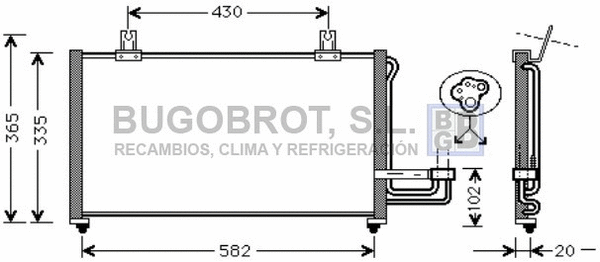 Condenseur, climatisation BUGOBROT 62-KA5013