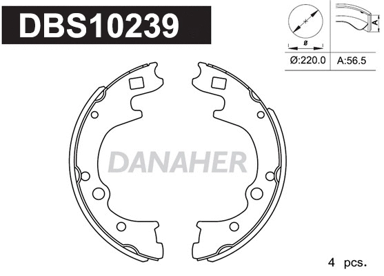 Jeu de mâchoires de frein DANAHER DBS10239