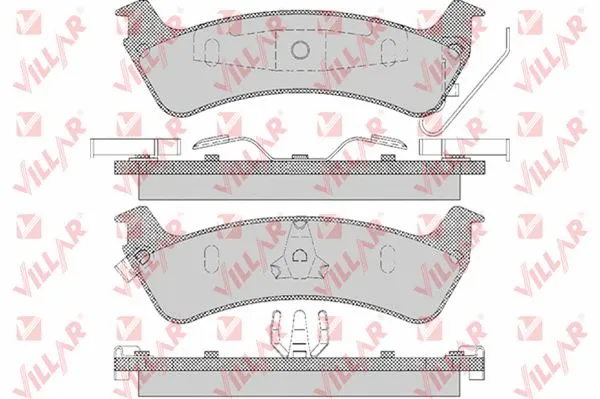 Kit de plaquettes de frein, frein à disque VILLAR 626.0595