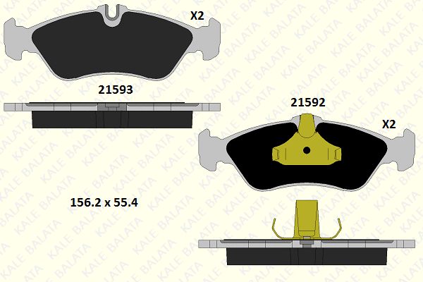 Kit de plaquettes de frein, frein à disque KALE 21592 188 15