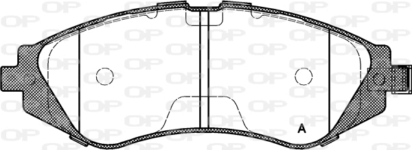 Kit de plaquettes de frein, frein à disque OPEN PARTS BPA0645.02