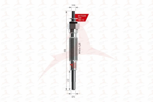 Bougie de préchauffage MEHA AUTOMOTIVE MH70246