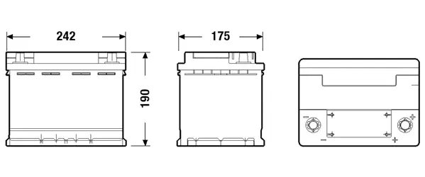 Batterie de démarrage EXIDE EK620