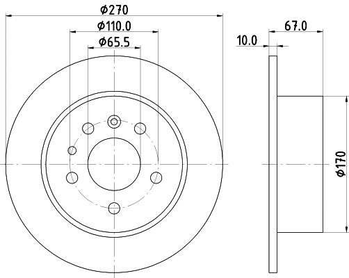 Disque de frein PAGID 52406