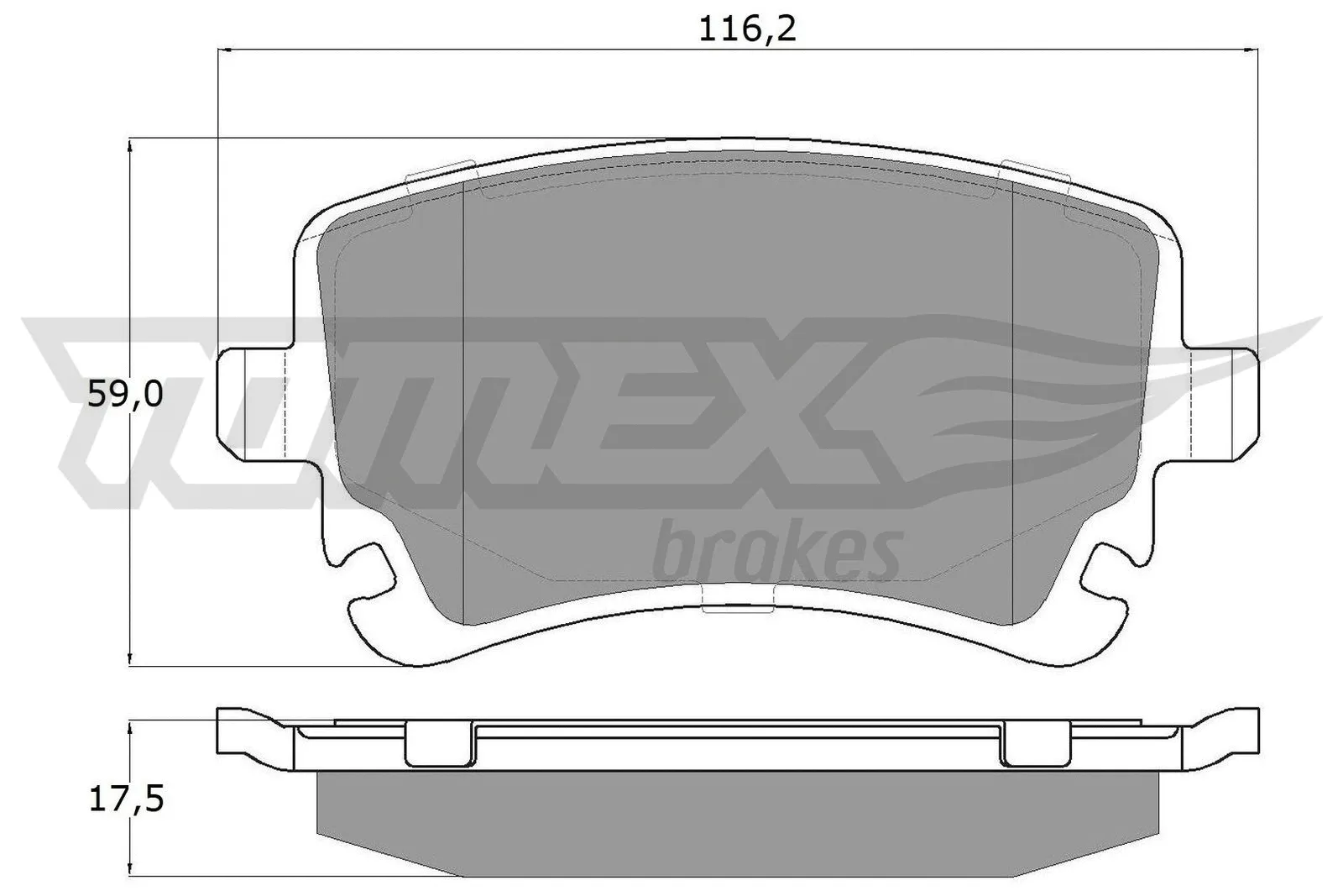 Kit de plaquettes de frein, frein à disque TOMEX Brakes TX 13-961