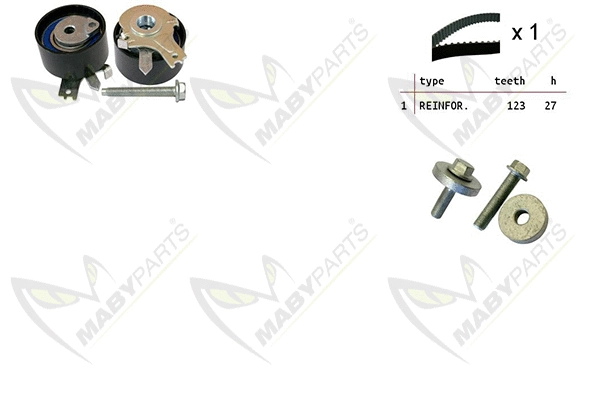 Kit de courroie crantée MABYPARTS OBK010036
