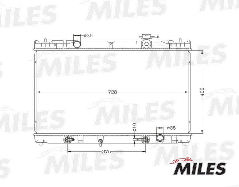 Radiateur, refroidissement du moteur MILES ACRB051