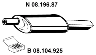 Silencieux arrière EBERSPÄCHER 08.196.87