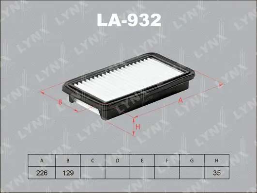 Filtre à air LYNXAUTO LA-932