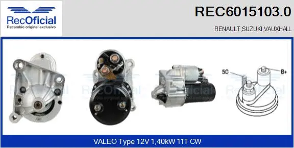 Démarreur RECOFICIAL REC6015103.0
