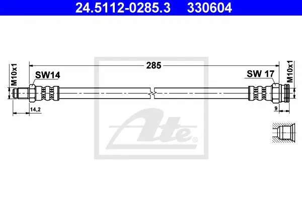 Flexible de frein ATE-APAC 24.5112-0285.3