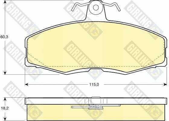 Kit de plaquettes de frein, frein à disque GIRLING 6104731