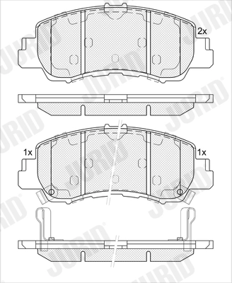 Kit de plaquettes de frein, frein à disque JURID 574128J
