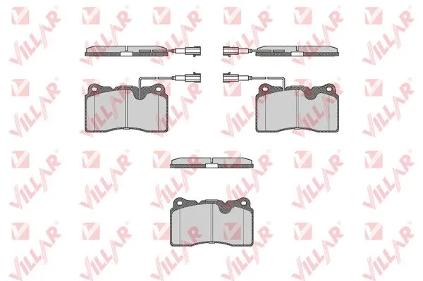 Kit de plaquettes de frein, frein à disque VILLAR 626.0674