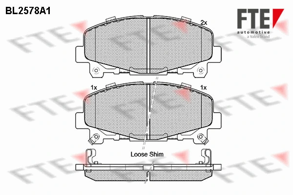Kit de plaquettes de frein, frein à disque FTE 9010829