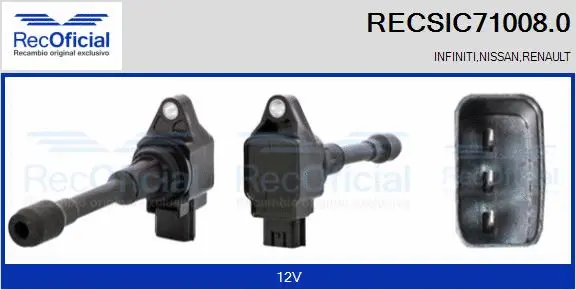 Bobine d'allumage RECOFICIAL RECSIC71008.0